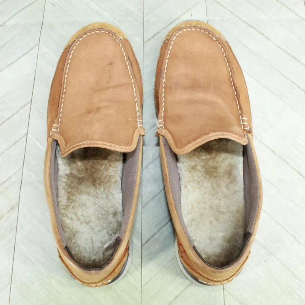 LL Bean All Week Brown Leather Slip On Moccasin Slipper Shoes Size 11 - Picture 7 of 9